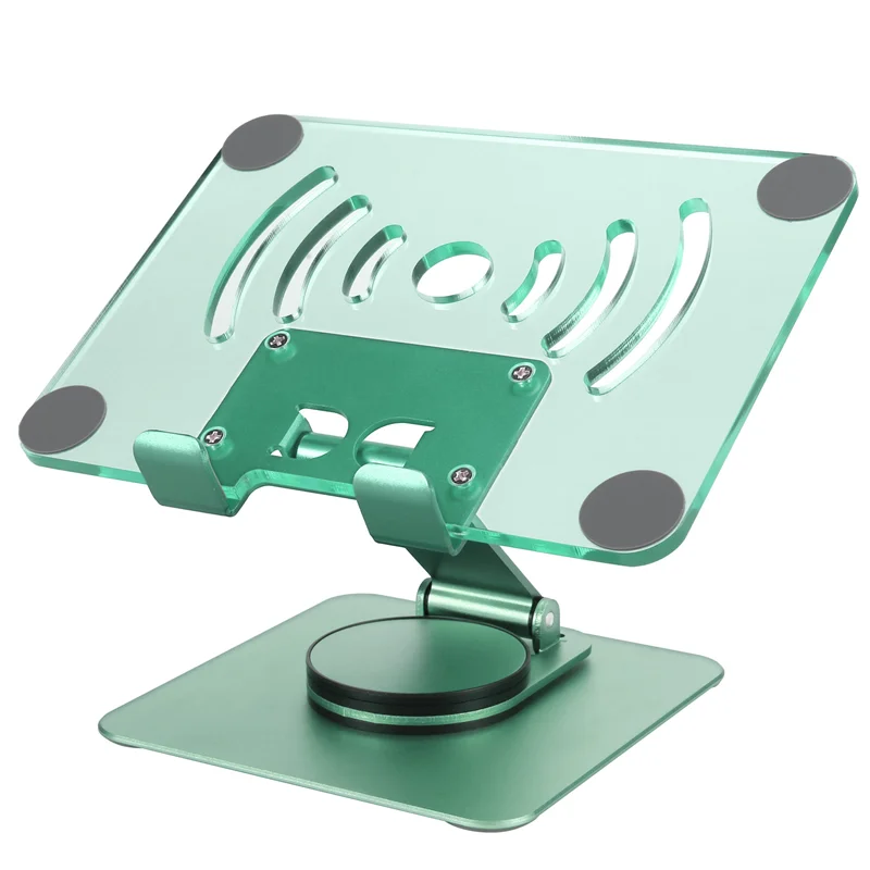 Ingenious-360° Rotating Tablet Stand Adjustable Portable Acrylic Desktop Stand For Tablets Up To 12.9 Inches B