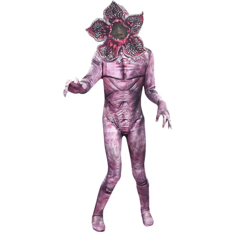 Adult Kid Cosplay Jumpsuit Demogorgon Cosplay Jumpsuit Bodysuit Mask Outfits Halloween Carneval Suit