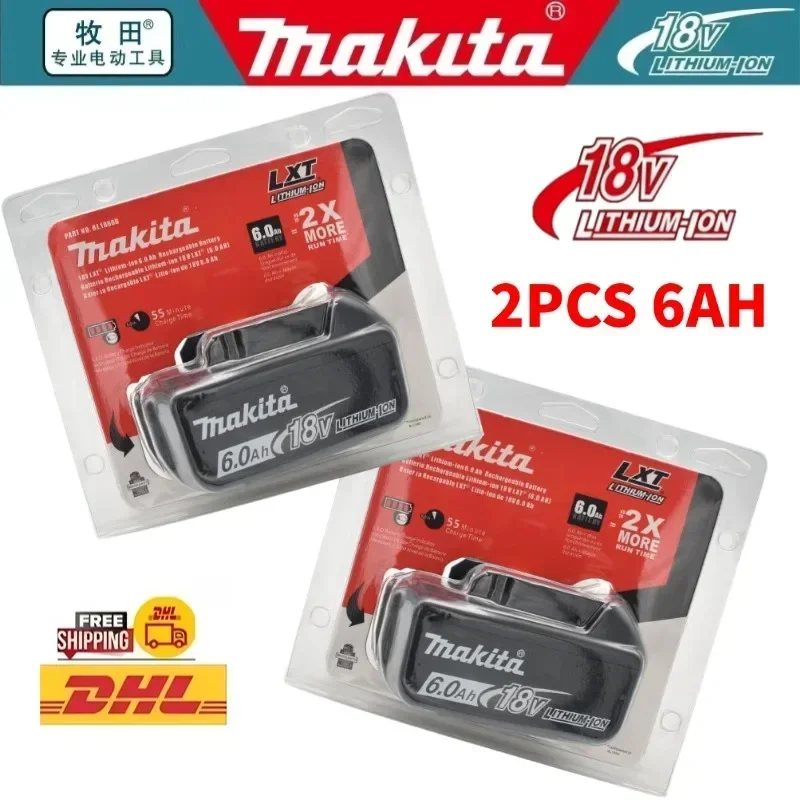 100% Echte Makita 6Ah voor Makita 18V Batterij BL1840 BL1830B BL1850B BL1850 BL1860 BL1815 Vervangende Lithium Batterij