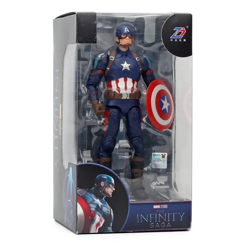 Zd Toys Captain America Action Figure Super Posable Avengers Infinity Saga Collectible Model With Stand