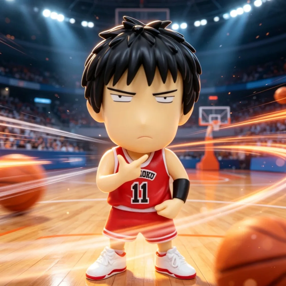 17cm/6.69in Anime Slam Dunk Figure Rukawa Kaede Action Figures Pvc Statue Desktop Ornamen Collection Model Toys Gifts