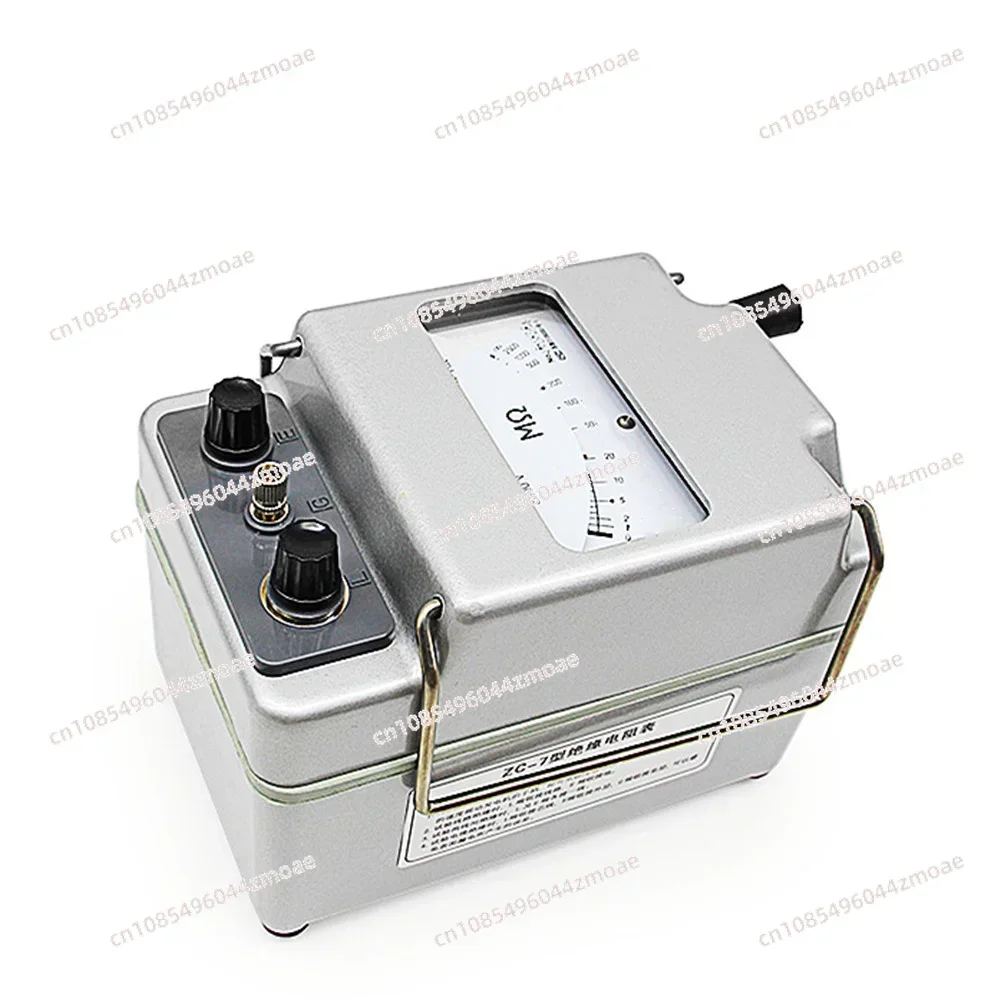 ZC-7 High Voltage Insulation Resistance Tester 1000V/2500V/5000V Hand Crank Megameter Electric Cable Transformer Megohmmeter