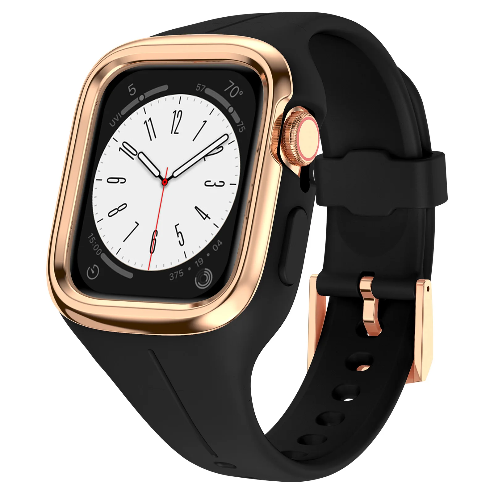 

Силиконовый ремешок уникального дизайна для apple watch band 40 мм, 41 мм, 38 мм с защитой чехол для iwatch series 8, 7, 6, 5, 4, крышка, аксессуары