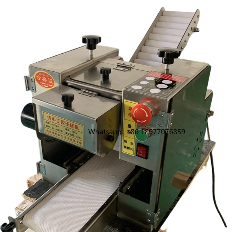 Automatic Dumpling Wrapper Dough Chapati Pasta Empanada Tortill Samosa Gyoza Wonton Spring Roll Table Top Dough Sheeter Machine