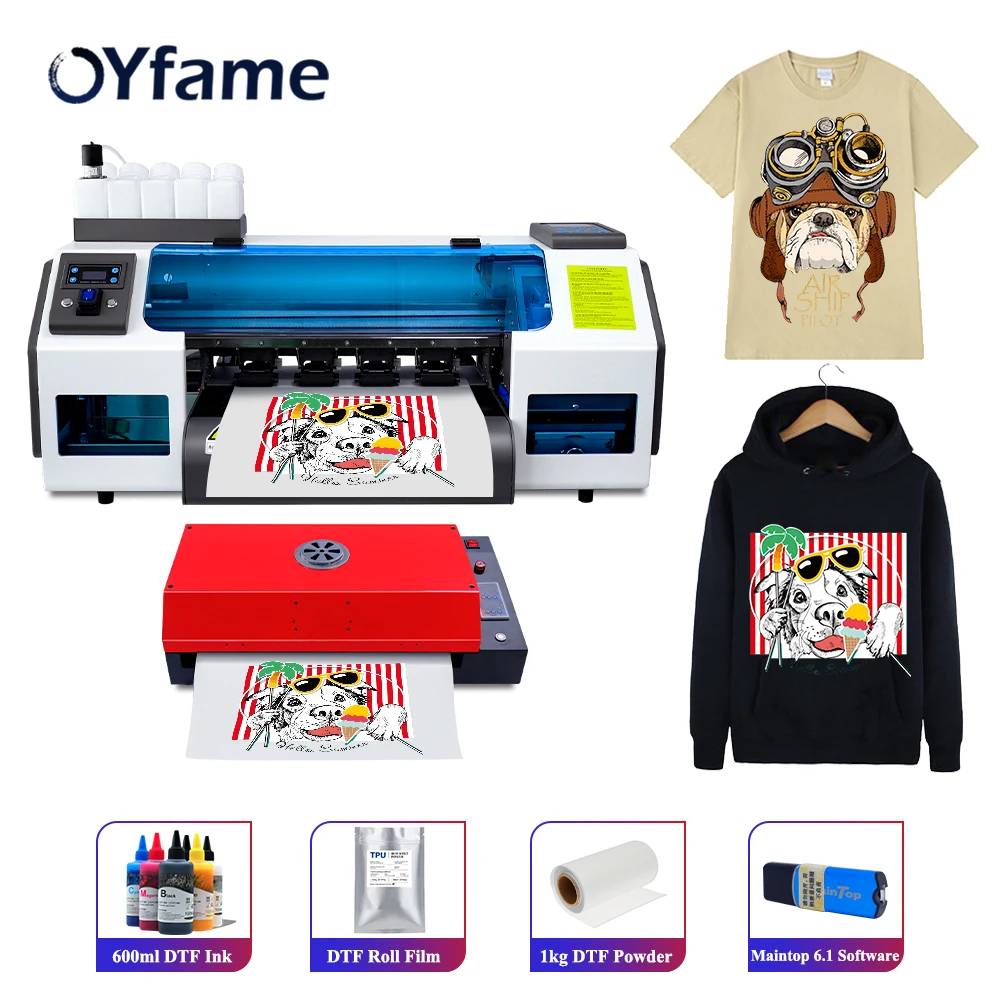 

Принтер OYfame A3 DTF, принтер DTF Trasnfer A3 для Epson L805 R1390 L1800 XP600 A3 DTF, принтер для тканевых футболок, печатная машина