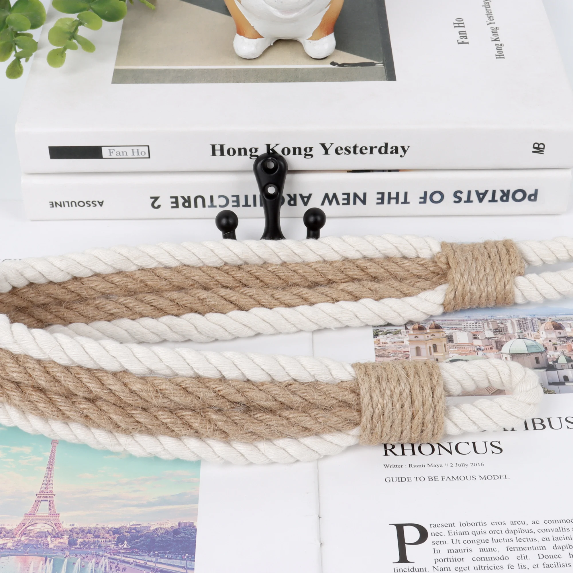 Macrame Handmade Curtain Voil Tieback Holders Tie Back Buckle Holdbacks Natural Hand-Woven Cotton Rope Decor Accessories