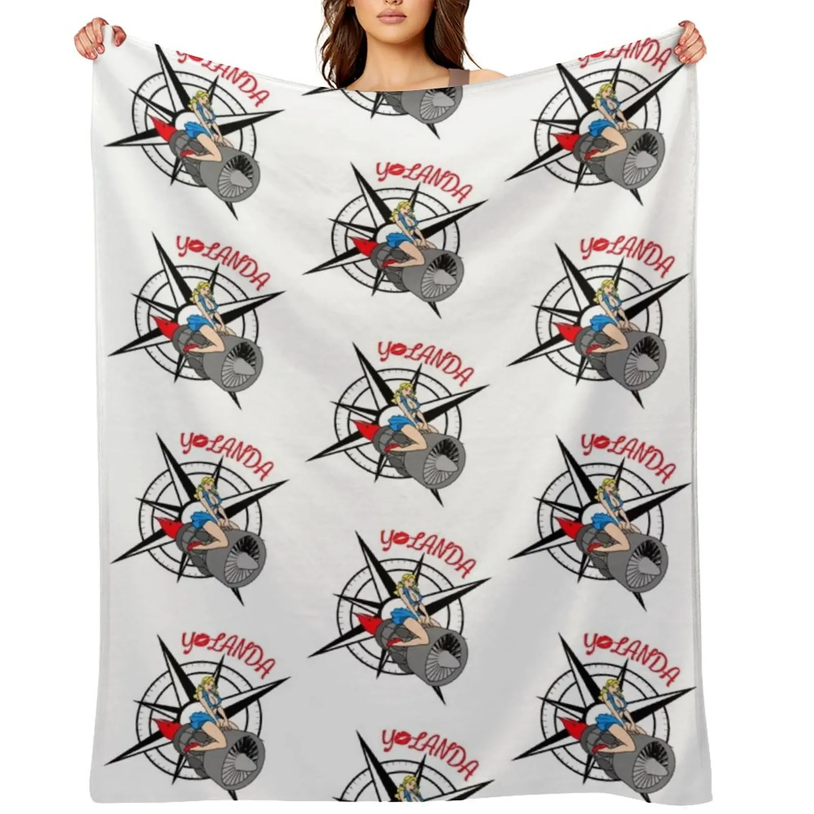 

Yolanda Pinup Throw Blanket Shaggy Retros sofa bed Plaid Blankets