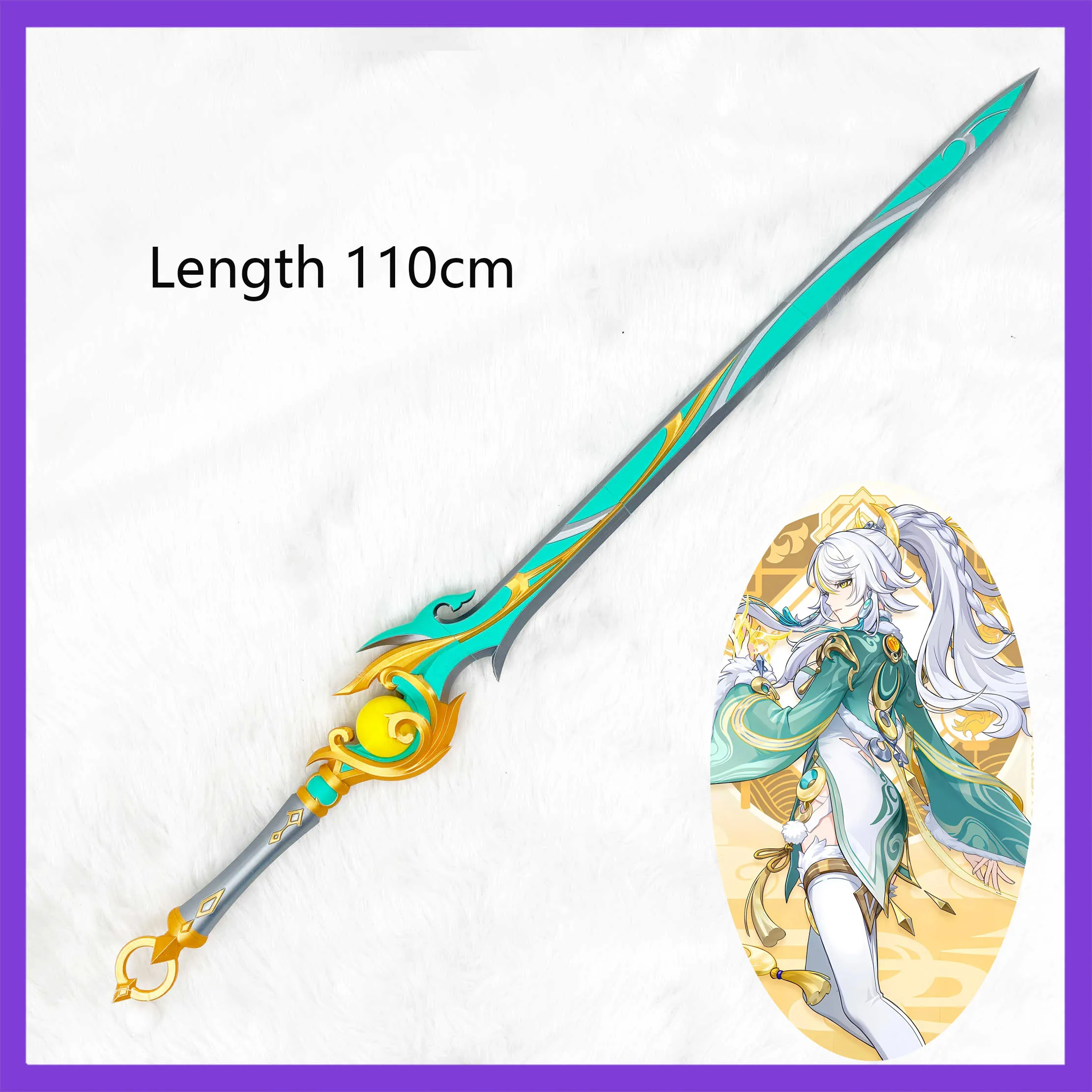 

ZIBAI Cosplay Long Sword Prop Game Genshin Impact 3D Printing Prop Halloween Party Clothing Accessories