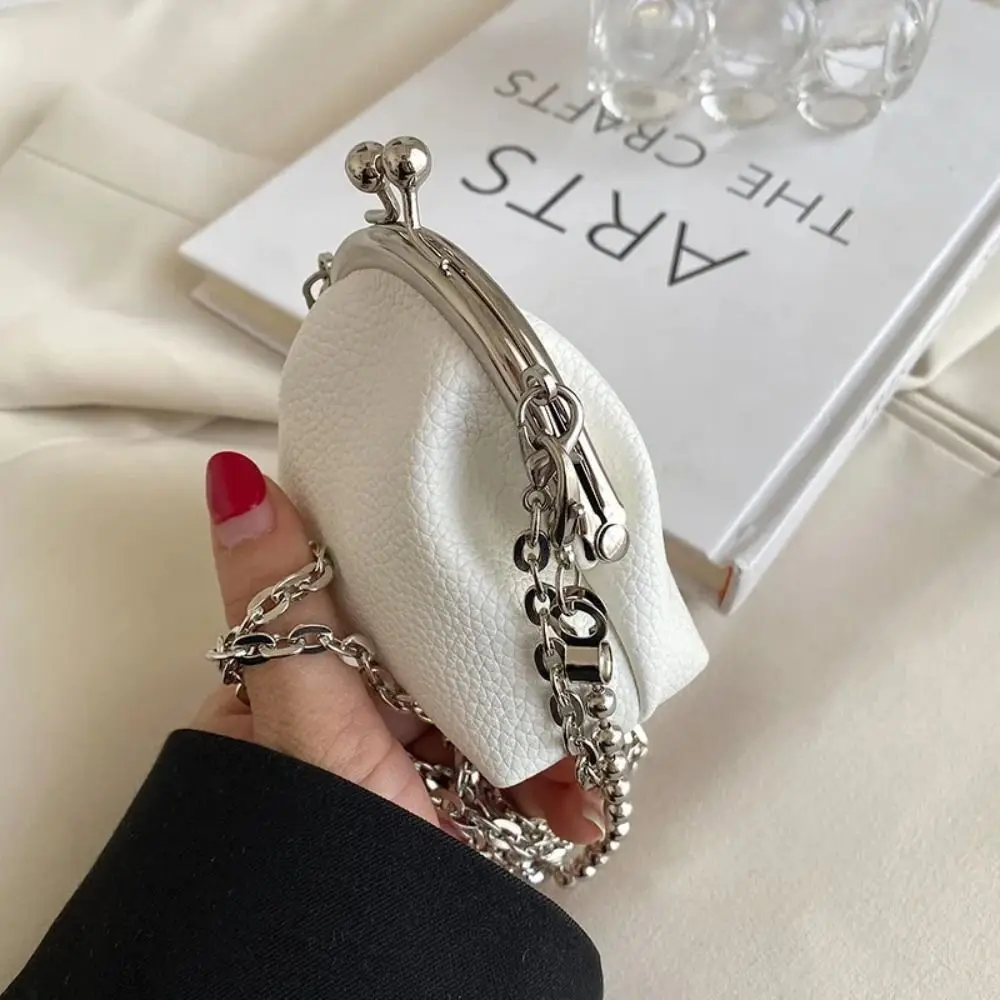 الفرنسية بو الجلود سلسلة معدنية حقيبة كروسبودي سعة كبيرة محفظة صندوق حقيبة كتف سلسلة حقيبة صغيرة حقيبة أحمر الشفاه الصغيرة المرأة #3