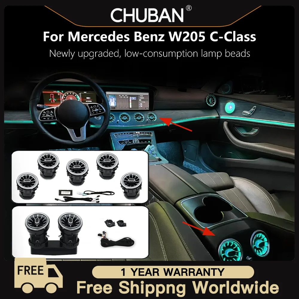 

Turbine Nozzle RGB Air Vents Ambient Light Decorative Lighting Mercedes Benz W213 E-Class W205 C-Class GLC X253 W222 S-Class