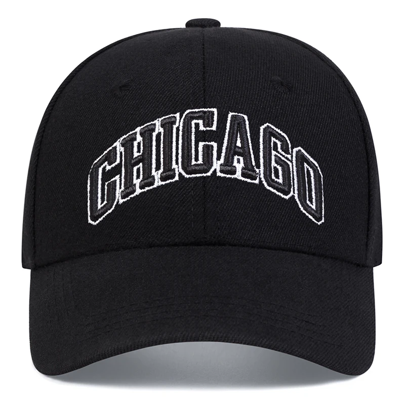 Fashion CHICAGO Embroidery Baseball Cap Men Women Spring Summer sun Hats Cotton Snapback Hat Unisex Hip Hop Trucker Caps Gorras