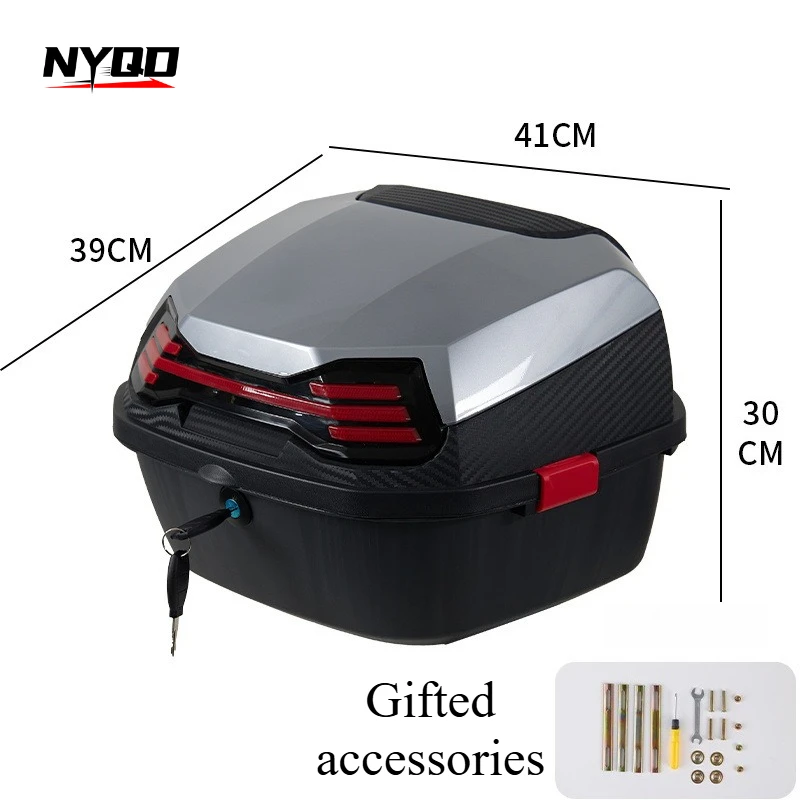 

Motorcycle electric car general rear box thickened to increase capacity ABS Strong wear resistance fall resistance double waterp
