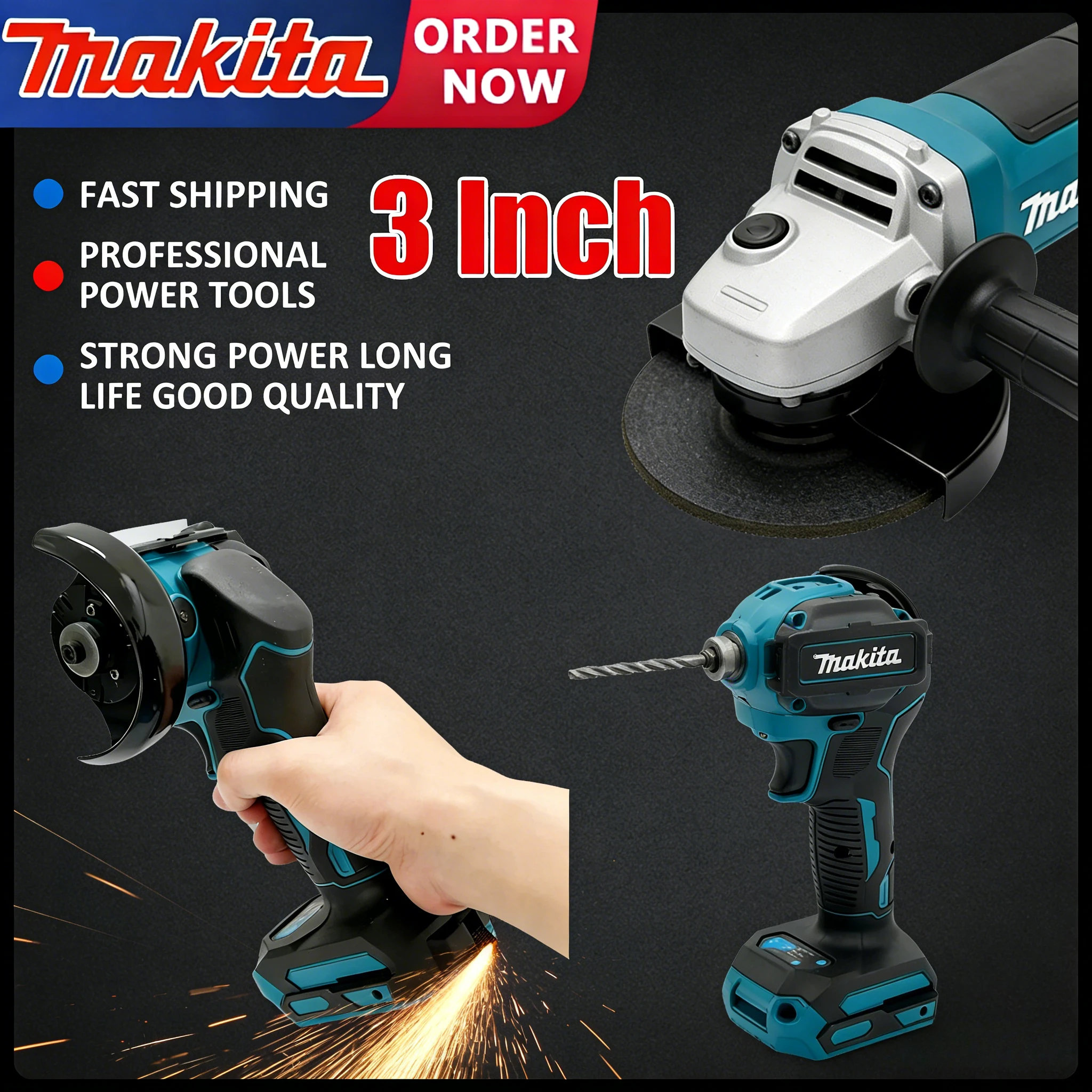 

Makita 3 Inch Mini Angle Grinder Power Tool Cutting Circular Cordless Electirc CUT OFF Saw Power Tool For Makita Battery