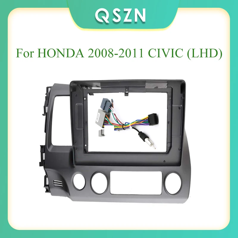 

10 Inch 2 Din Car Radio Fascia Fascias Panel Frame CD DVD Dash Audio Interior For HONDA 2008-2011 CIVIC (LHD)