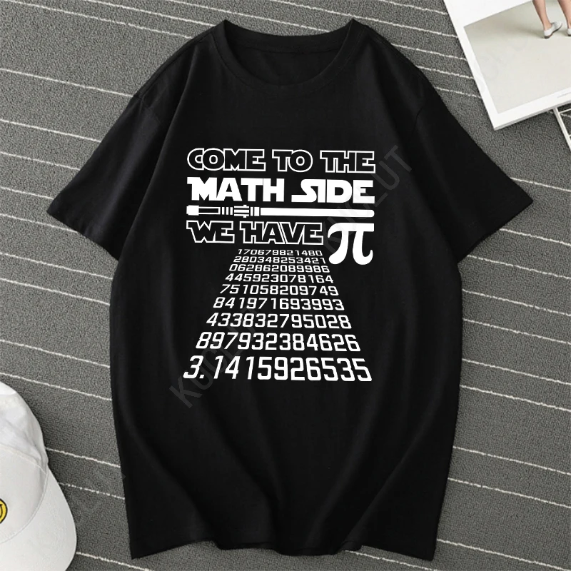 Come To The Math Side We Have Pie Shirt Pi Day Teacher Gift T-Shirt Summer T-shirts Clothes Graphic Tshirts Men T Shirt T-shirts