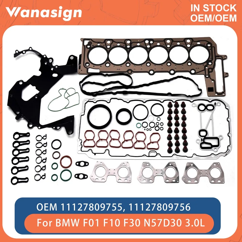 مجموعة جوانات الإصلاح الكامل للمحرك تناسب 3.0 L لسيارات BMW X5 X6 330d 530d X5 E90 E92 E70 N57 N57D30 3.0L L6 ديزل 11127809755