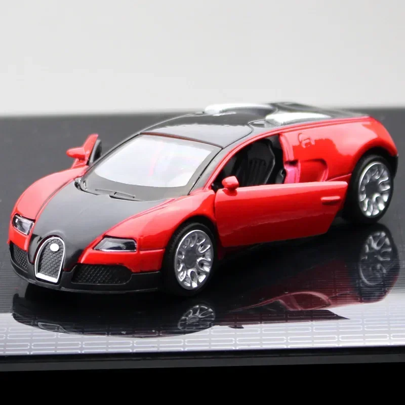 Modèle de voiture de sport Bugatti en alliage métallique moulé sous pression, haute simulation, côtes arrière, collection de jouets pour enfants, cadeaux, 1:36