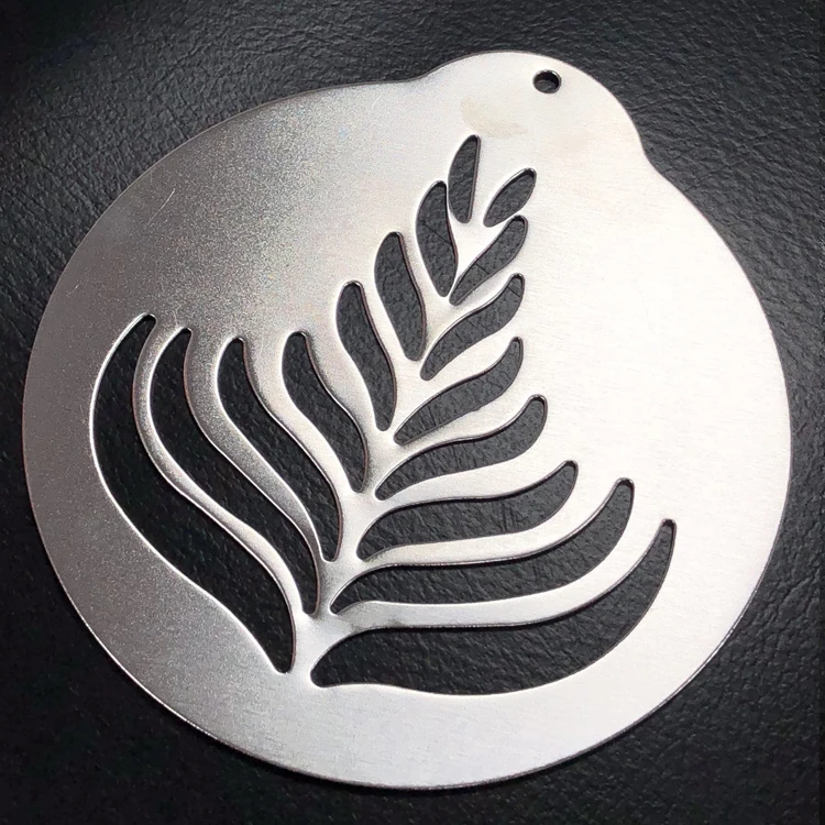 

Customized Coffee Templates Cappuccino Foam Latte Art Stencil Stainless Steel Decorating Coffee Stencils