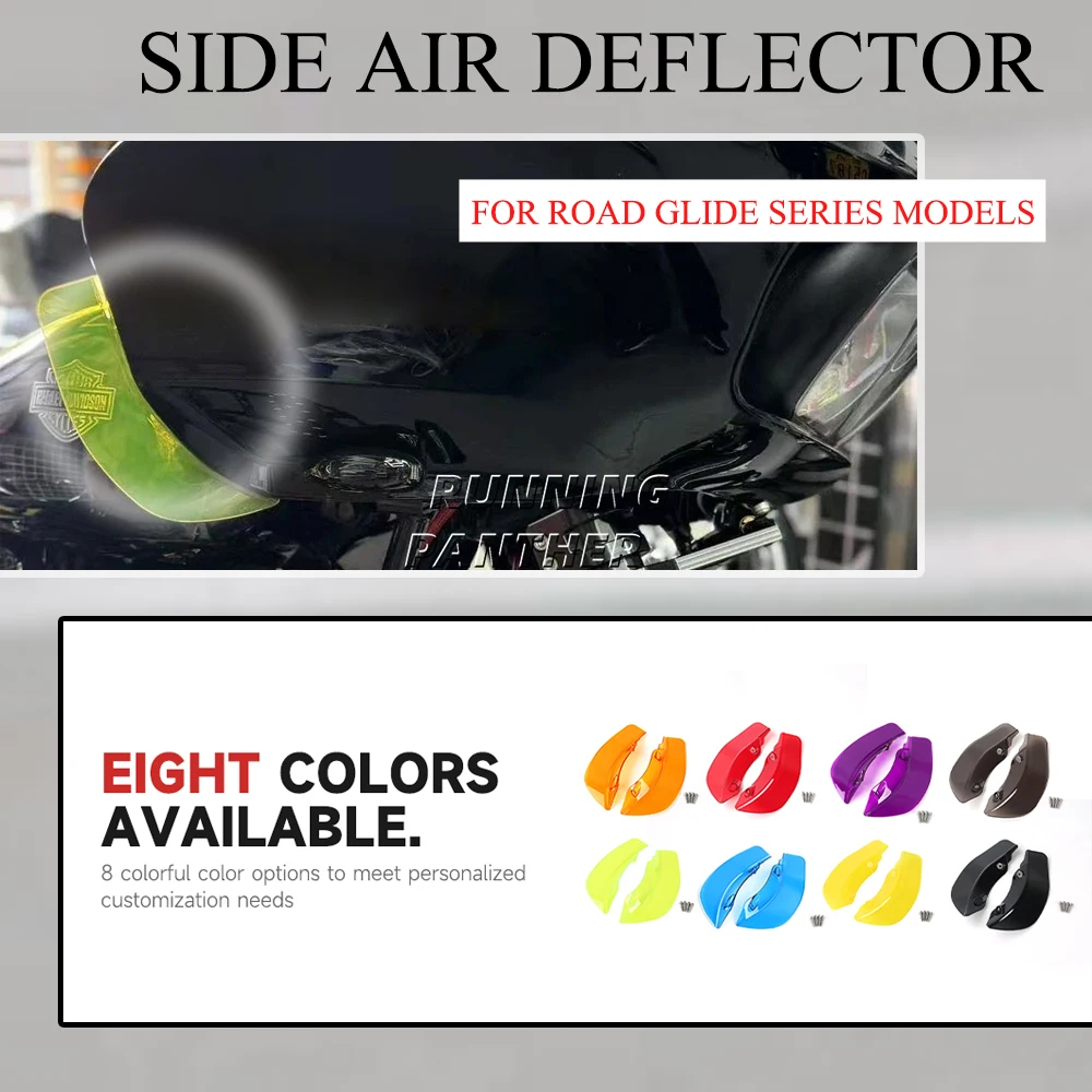 

Motorcycle modification parts side airflow deflectors available in 8 colors FOR Harley Touring Road Glide Special FLTRX 15 - 22