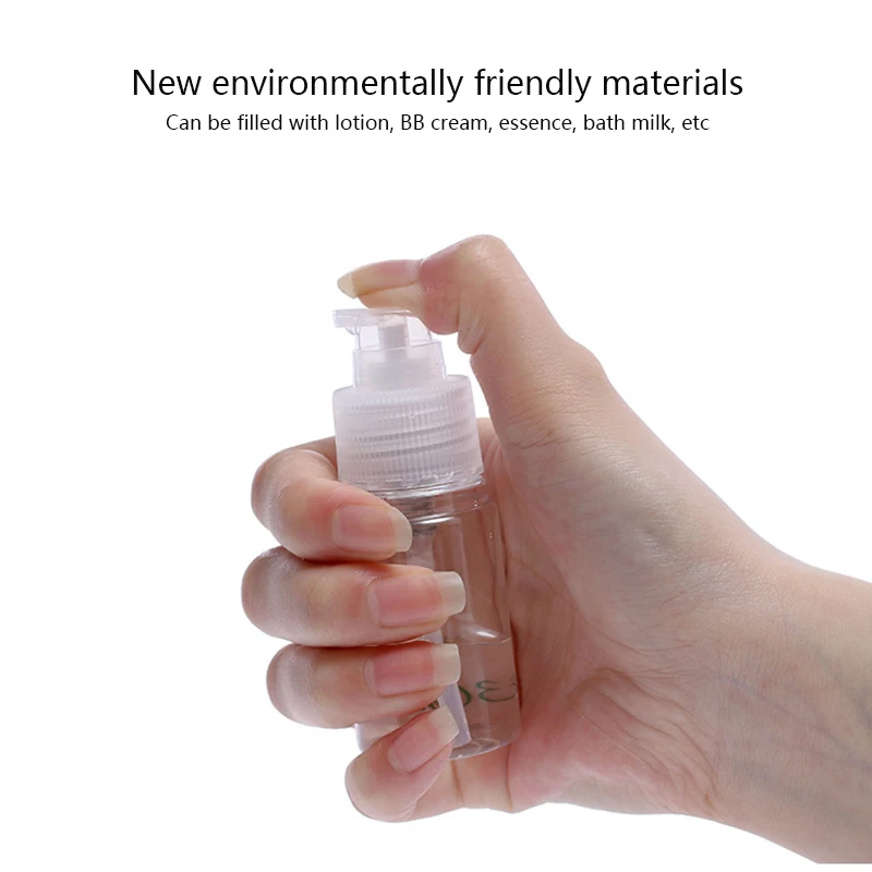 10PCS Travel Cosmetic Dispenser Bottle Set Portable Cosmetic Skincare Empty Bottle Portable Spray Bottle For Airplane