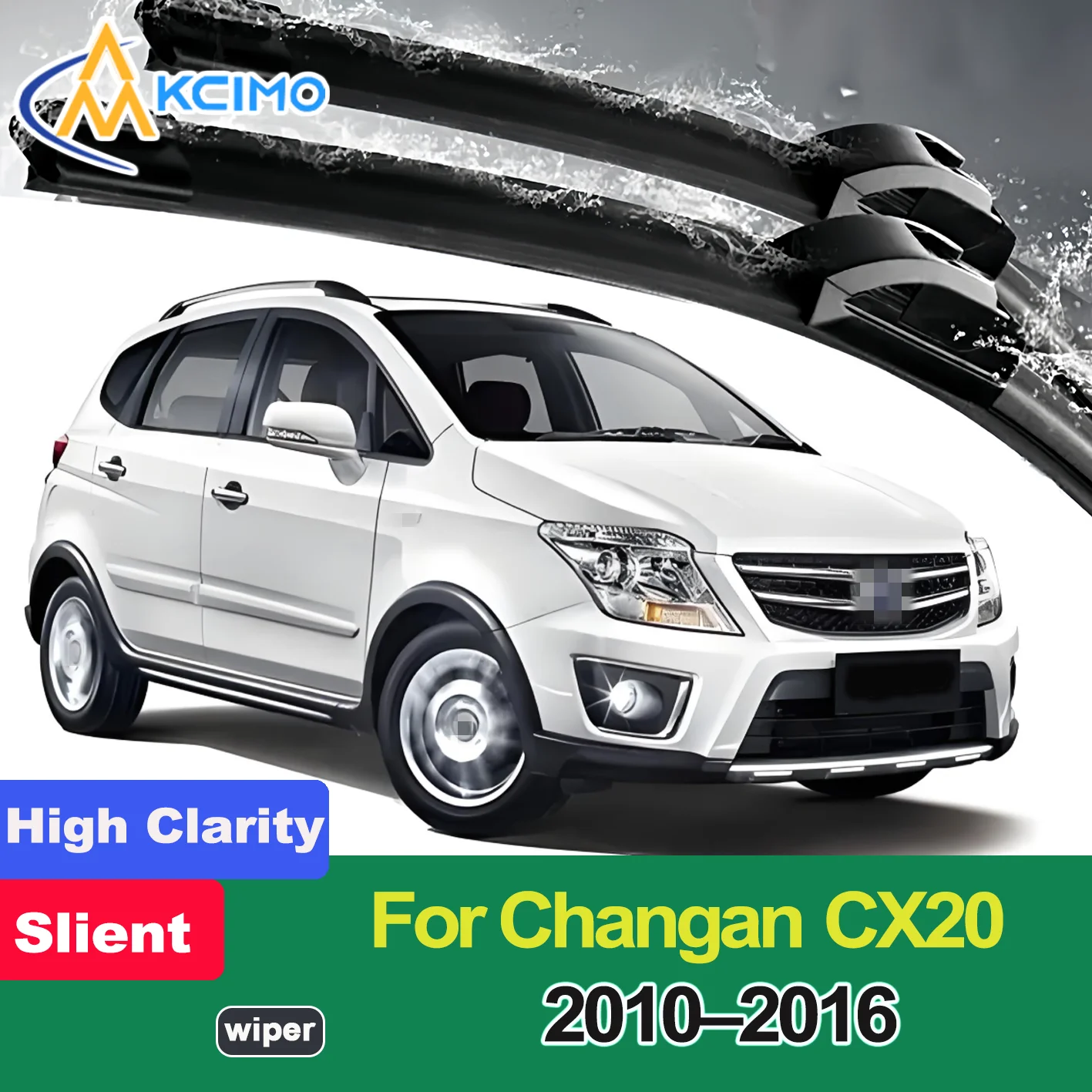 

2PCS New Wiper Blades for Changan CX20 2010-2016 Changan CX20 Cross Youngman Lotus CX20 Lark Q1 Changan CS1 (Chile) Rayen R3