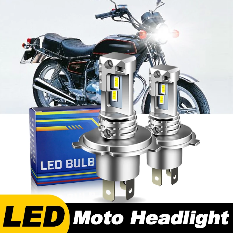 1pc/2Pcs Motorcycle Headlights For Honda Hawk 250 450 I 400 Super Bright White 12000lm H4 9003 HS1 Headlamp Hi/Low Beam Bulbs