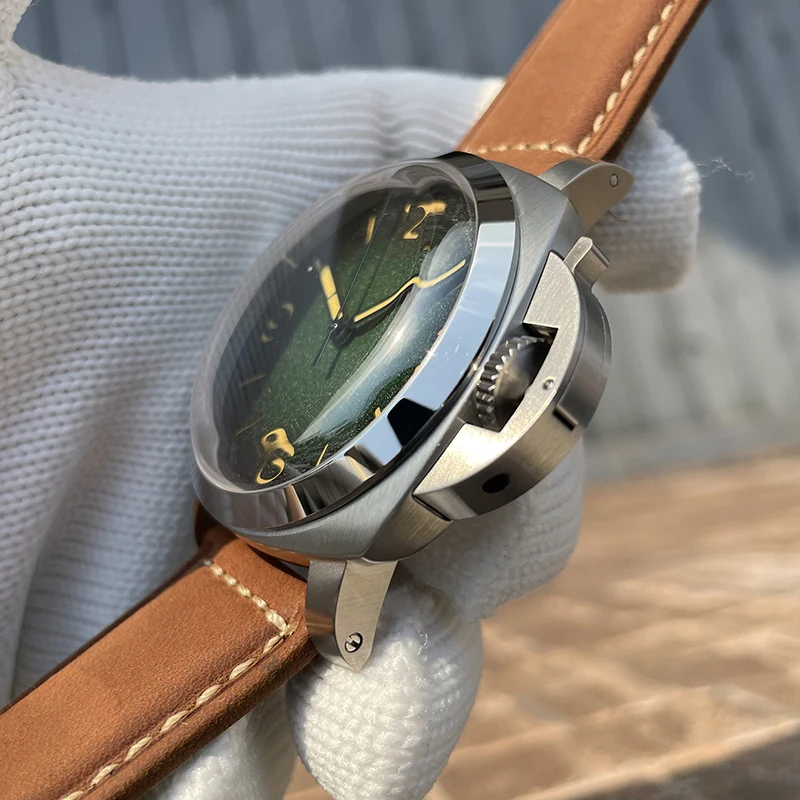 Reloj Automático STEELDIVE para hombre, reloj de pulsera deportivo mecánico de 47MM, resistente al agua 100ATM, zafiro luminoso C3 NH35, protege la corona del puente