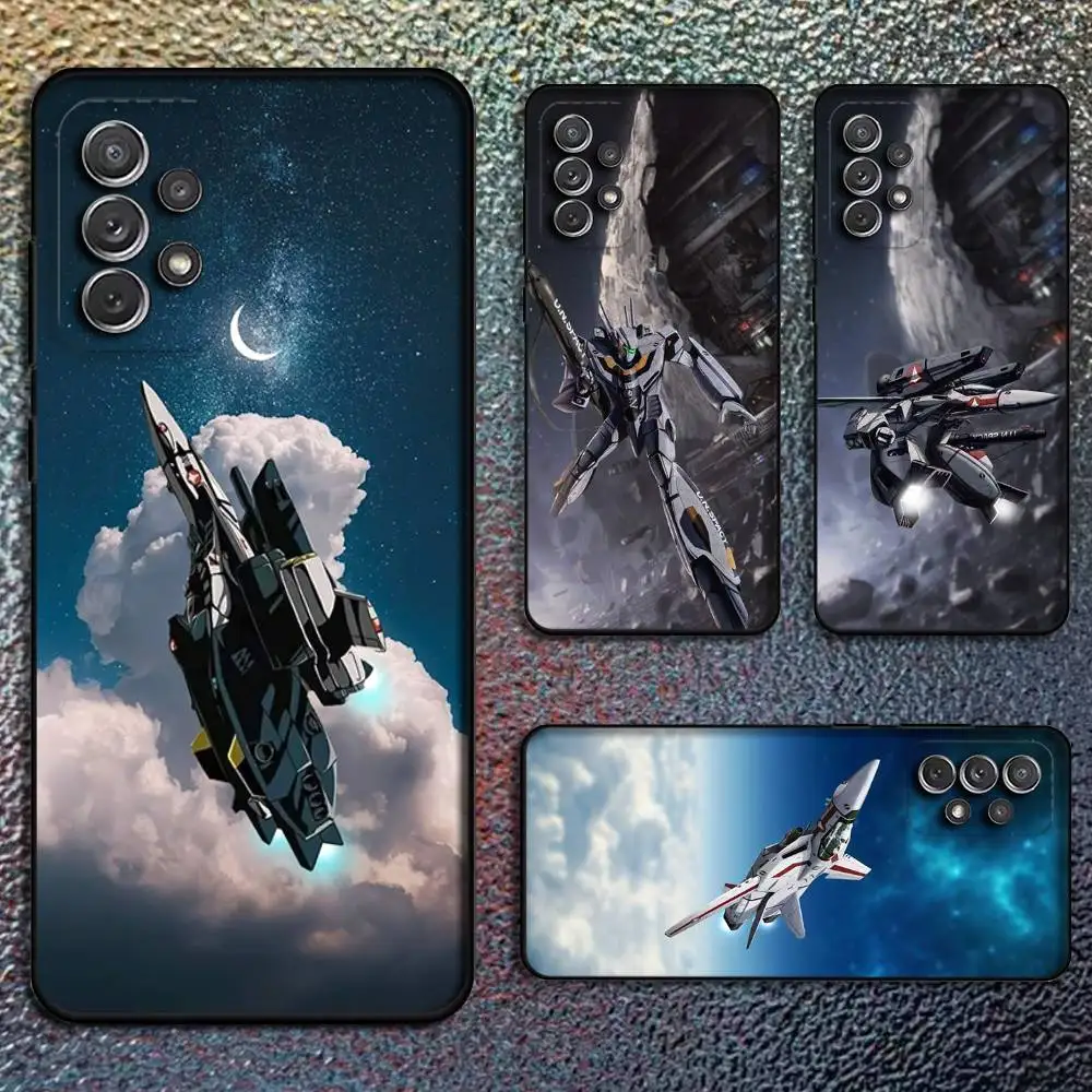 

R-RobotechS Macross Phone Case For Samsung S25,S24,S21,S22,S23,S30,Ultra,S20,Plus,Fe,Lite,Note,10,9,5G Black Cover
