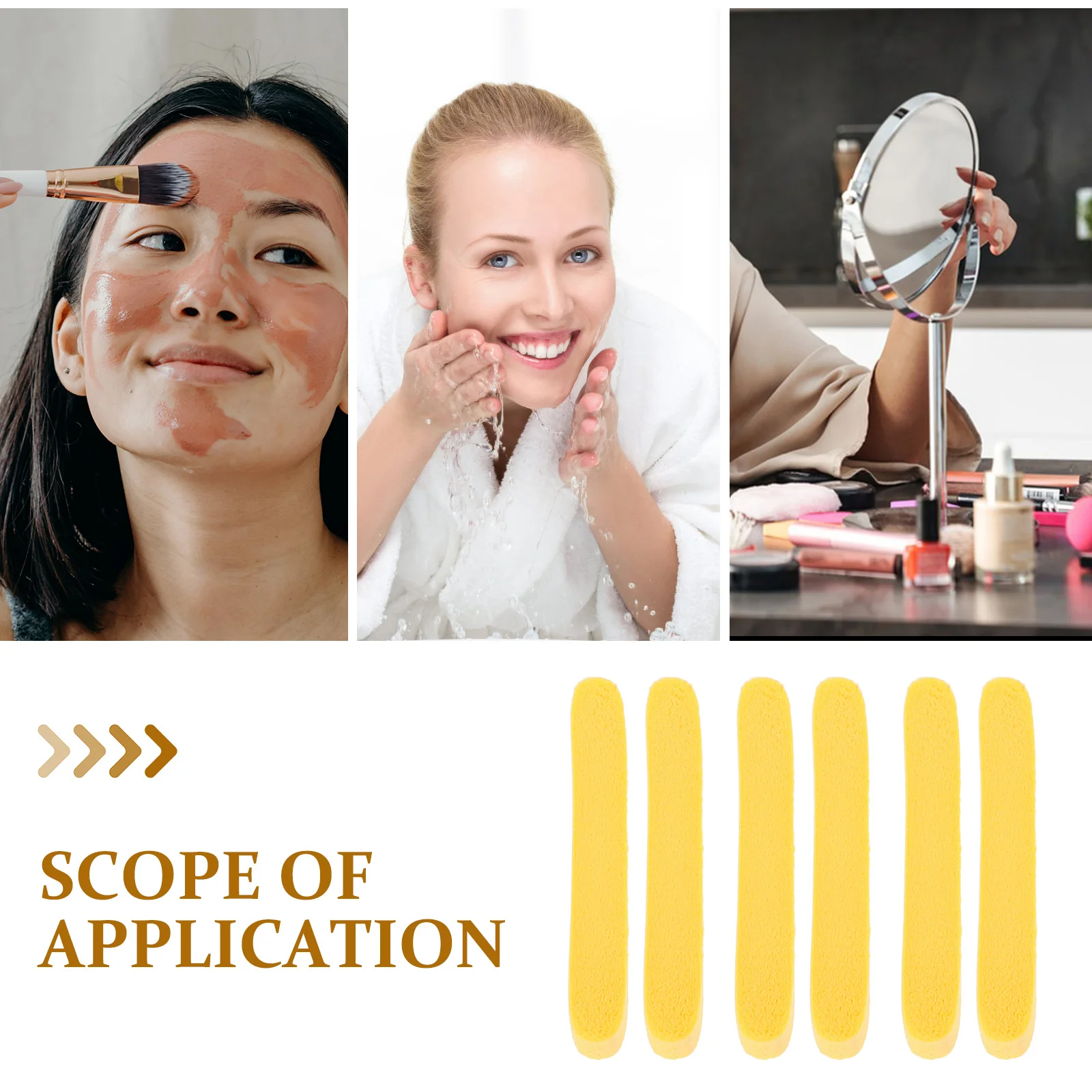 50 Stück komprimierte Gesichtsschwämme, natürliche gelbe Schwämme zur Make-up-Entfernung, Gesichtsreinigung, Peeling-Pads