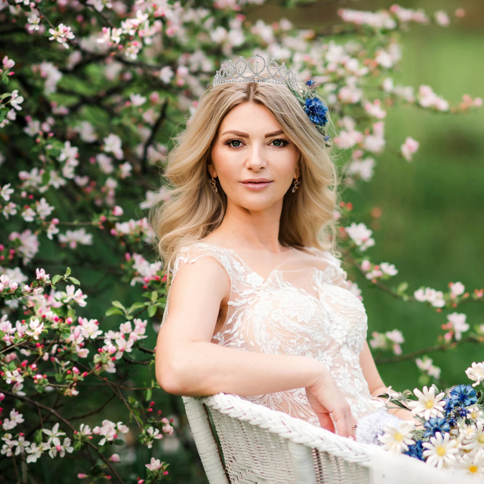 

Wedding Crown Headband Hair Headpiece Women Bridal Bride Tiara Headdress Accessory Zinc Alloy Crystal Lightweight