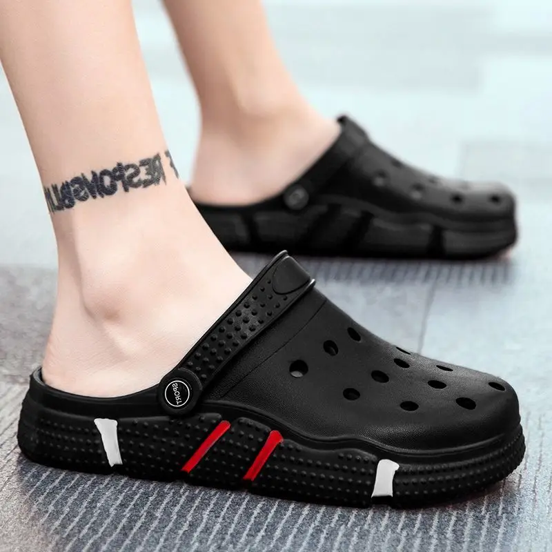 

Нескользящая мужская обувь, уличная пляжная повседневная обувь, модные тенденции 2024, мужские тапочки с отверстиями, оригинальные дизайнерские роскошные шлепанцы Eva Fun по низкой цене