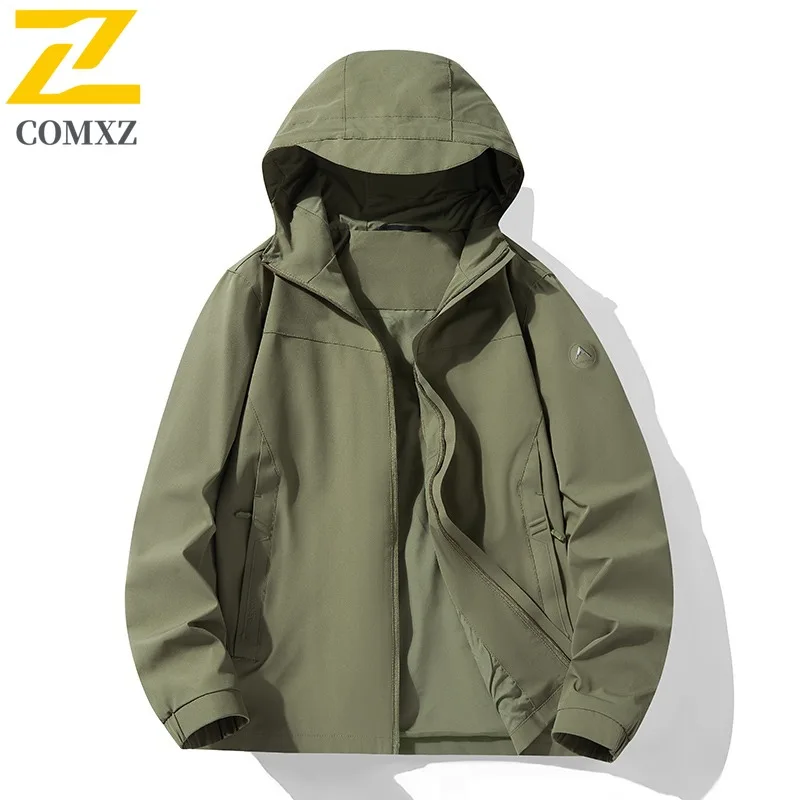 

COMXZ 2025 Couple Men Women Versatile New Spring Autumn Windbreaker Thin Outdoor Waterproof Windproof Workwear Sports Jacket Top