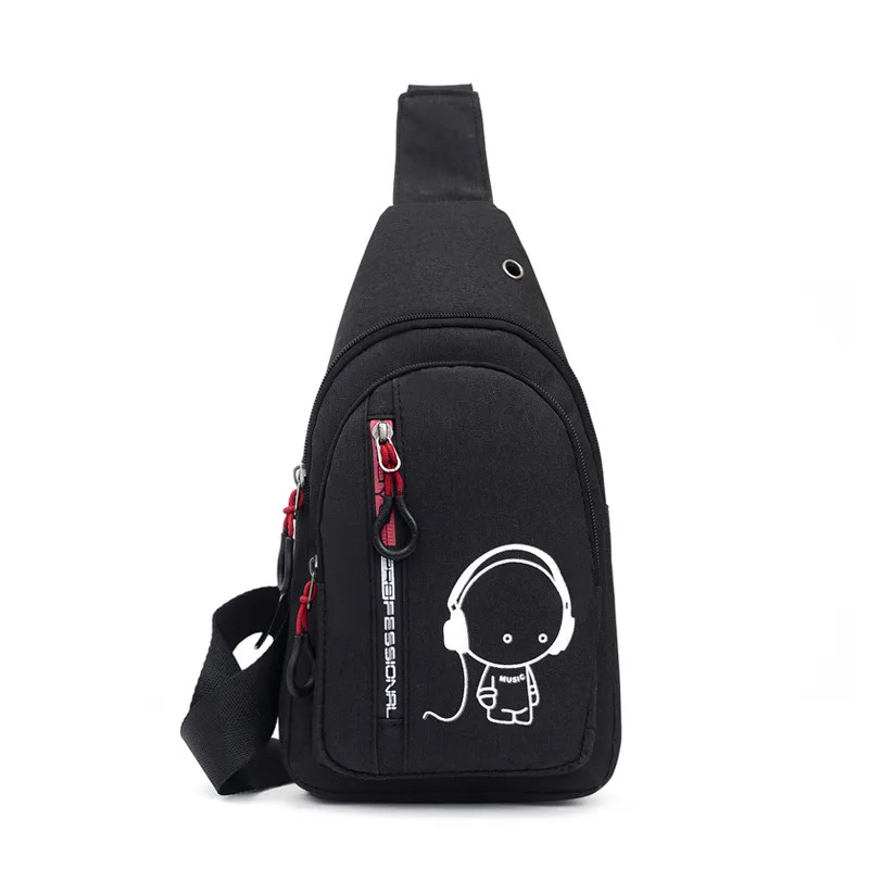 Men's Chest Bag 2024 New Casual Fashion Shoulder Bag Male Hand Crossbody Korean Cycling Backpack