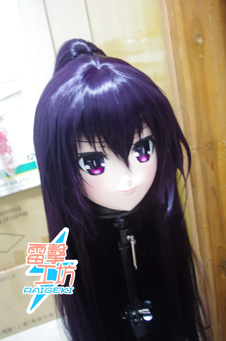 (KM9162) Ręcznie robiona kobieta słodka dziewczyna żywica Crossdress strój Cosplay japońska animegao do odgrywania ról maska Kigurumi