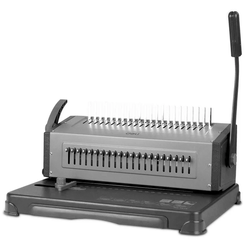 3874S Strip Binding Machine 21/10 Hole Comb Rubber Ring Document Tender Brochure A4 Paper Manual Punching