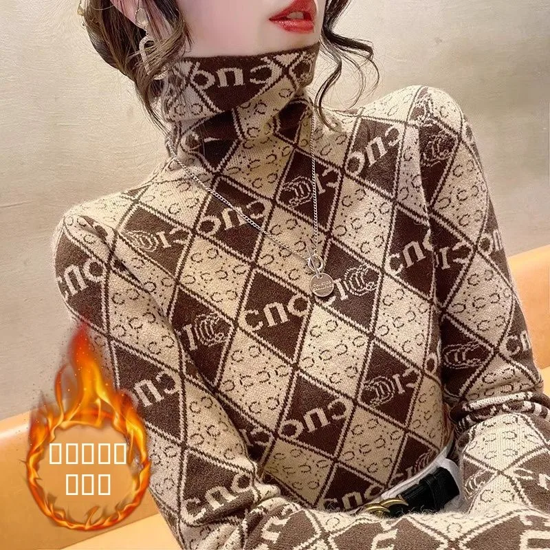 Fce gevoerde lange Sve Base irt High Ne unieke top voor dames lente herfst winter faionable breigoed van Guangzhou