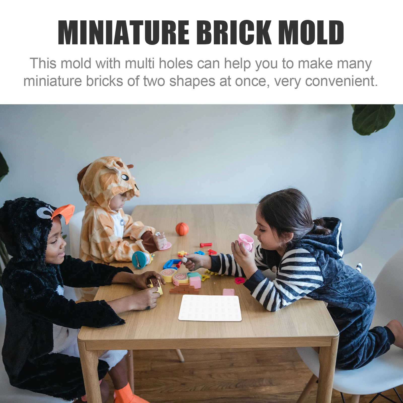 

Miniature Brick Mold DIY Sand Table Landscape Building Silicone Multi Hole Reusable Manual Skills Micro