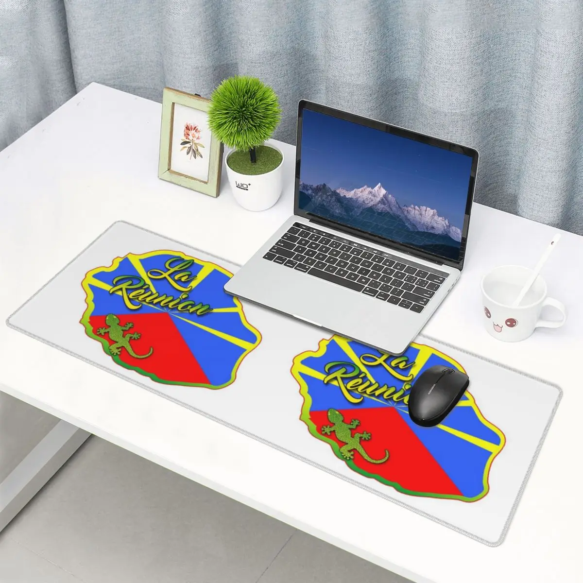 Large Mouse Pad Reunion Island 974 Gamer PC Laptop Mats Keyboard Carpet Computer Gaming Office Accessories Desk Mat