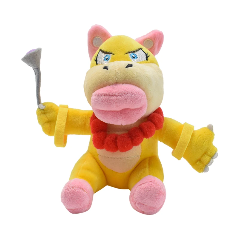 Cartoon Super Mario Bros Larry Plüschtiere sitzen stehend Wendy Lemmy Roy Bowser Sohn klassische Rolle Anime ausgestopfte Puppen