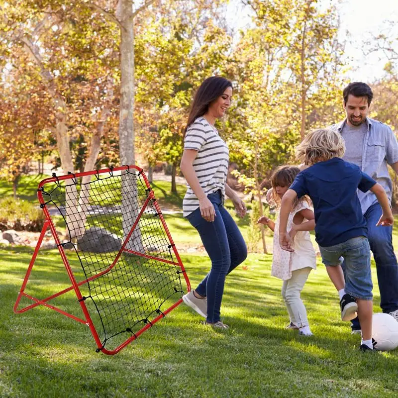 Soccer Rebounder Net Bounce Board Kids Foldable Bounce Board For Kids Volleyball Rebounder Net Space-Saving Design For Backyard