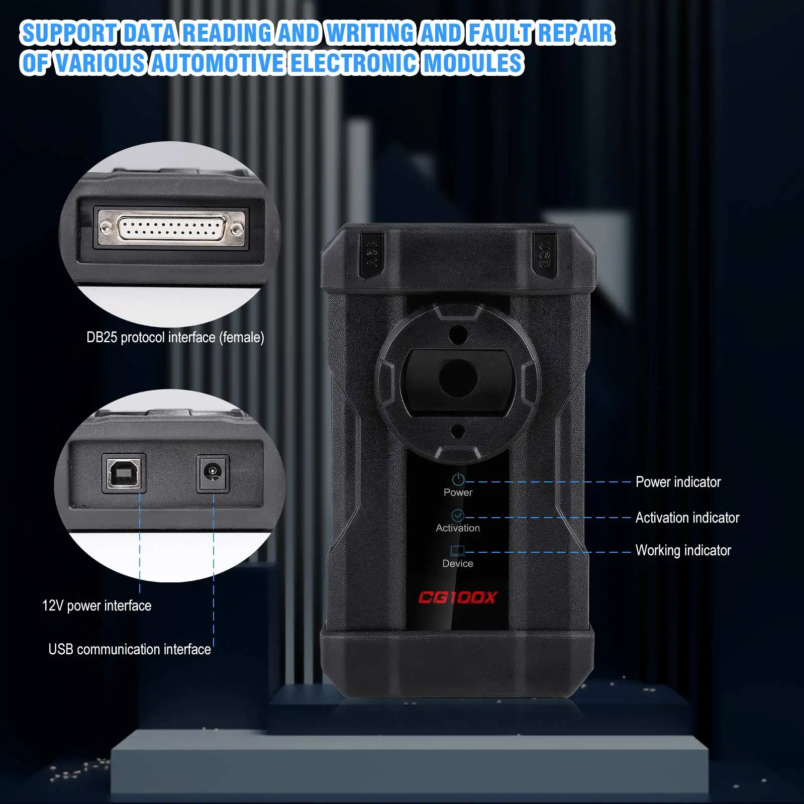 CGDI CG100X New Generation Smart Programmer for Airbag Reset Mileage Adjustment and Chip Reading Supports MQB