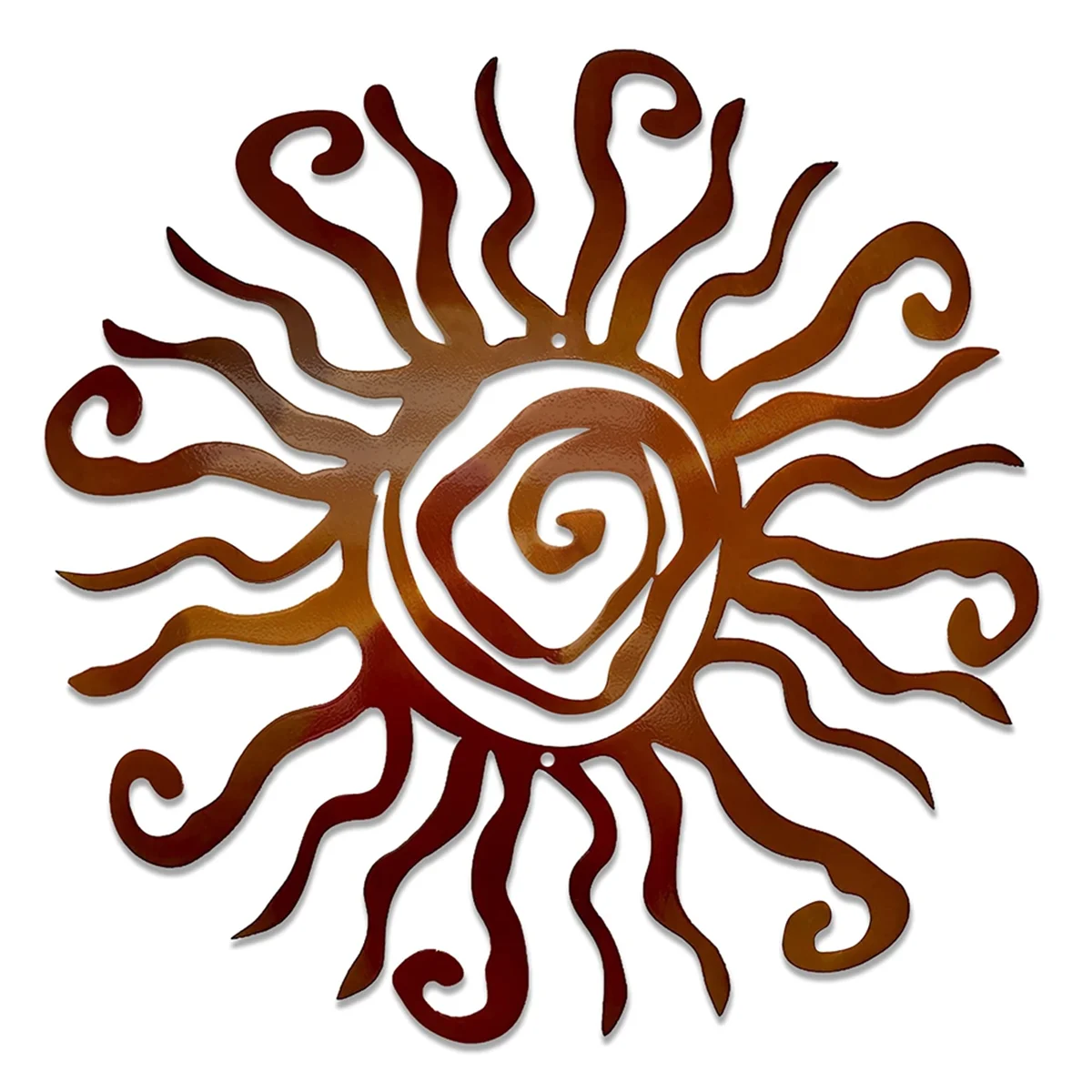 Sun Metal Wall Art Outdoor Decor - 11.8 Inches Rust Proof Wall Sculpture Perfect for Garden