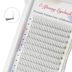 2d 3d 4d Eyelashes Premade Volume Fans Soft Natural Mink Lashes Individual Eyelash Extension C/D Curl Lashes Russian Short Stem