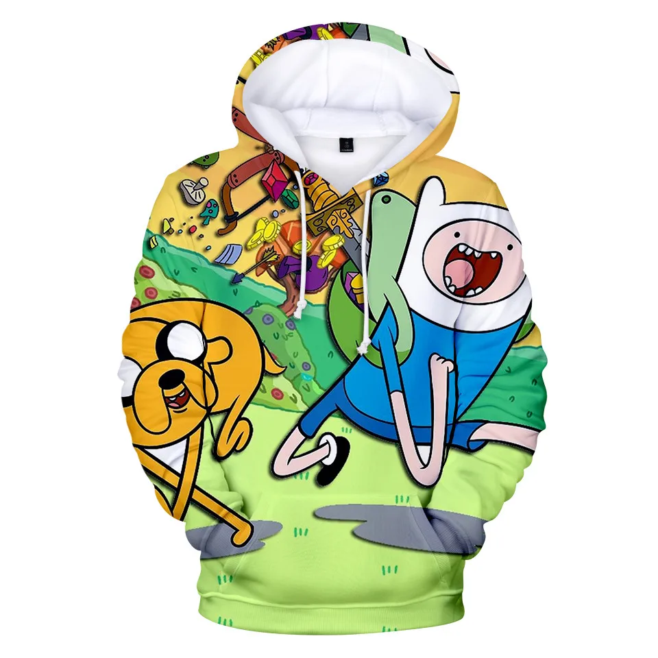 Sweat à capuche 3D Finn et Jake The Dog Face pour hommes et femmes, pull, streetwear, survêtement pour adolescents, vêtements, costume Y