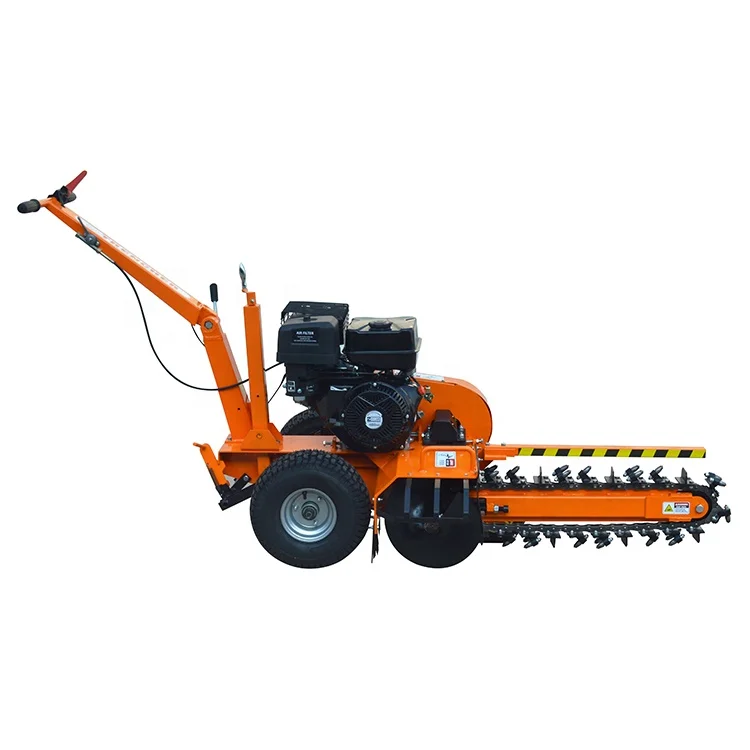 2026-15hp Engine Digging Depth 60cm Trencher Mini /mini Trencher For Pipelines Laying Works