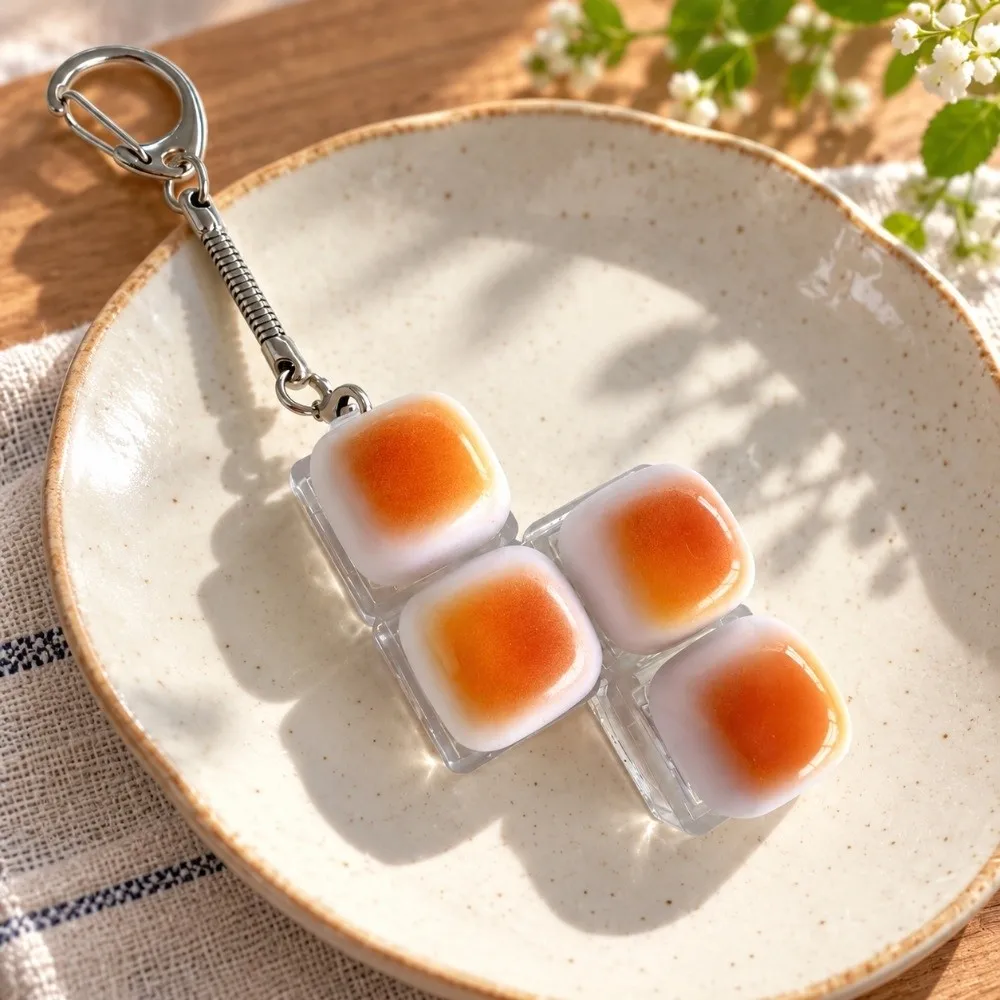 Creative Clicker Keychain Portable Caramel Bread Keyboard Button Fingertip Decompress Bread Keycap Fidget Pass The Time
