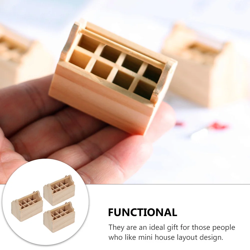 

3 pcs Toolbox Mini Mini Decoration House Accessories For Diy Furniture Scene Decor Miniature Adornment Photo Prop