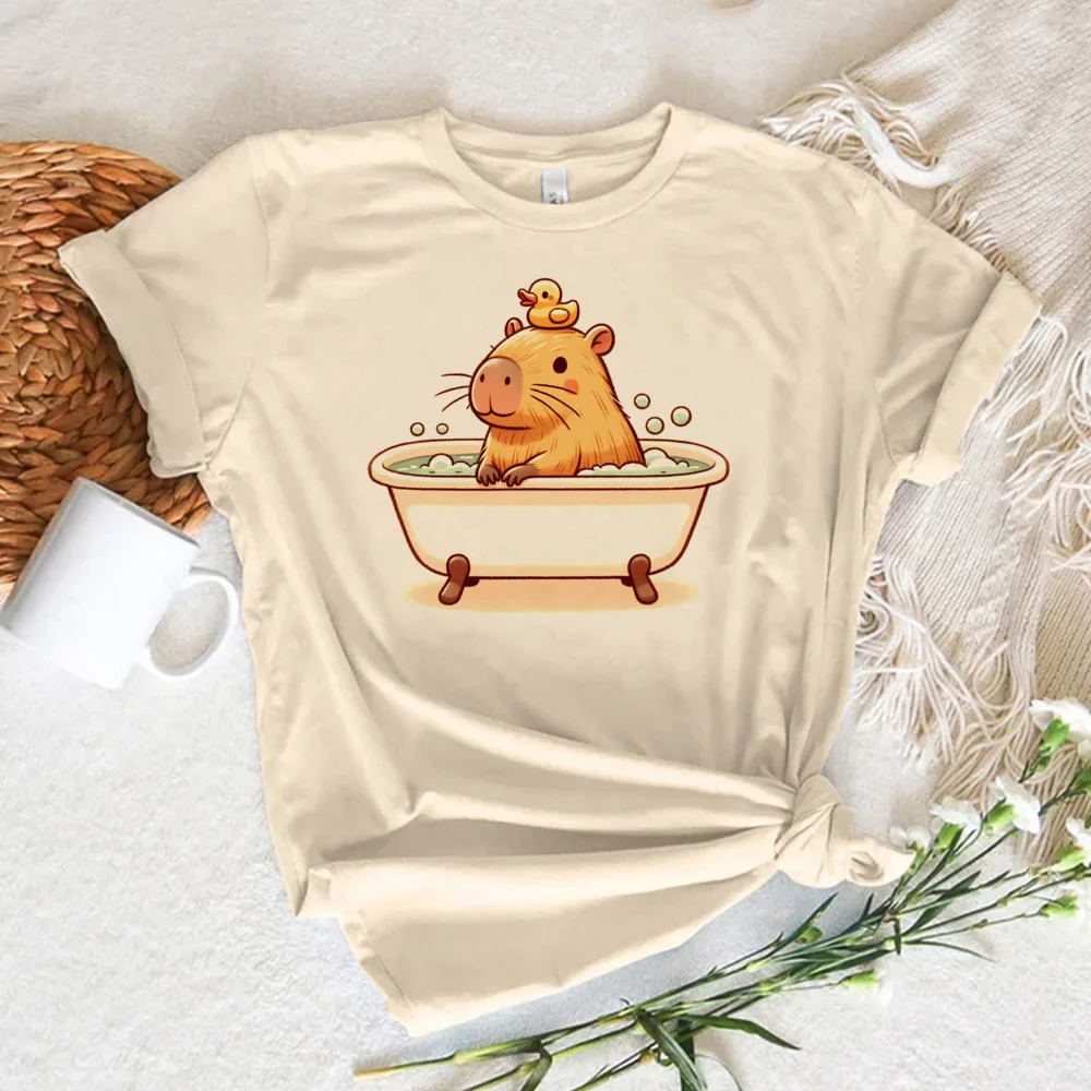 Capibara tshirt women comic top girl graphic anime harajuku clothing