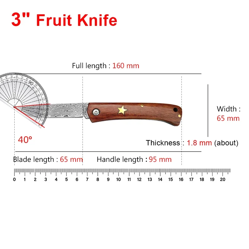 Folding Knife Damascus Steel Hand Forge Wood Handle Utility Kitchen Knives Slicing Meat Paring Fruit Boning Knife Folding Knives