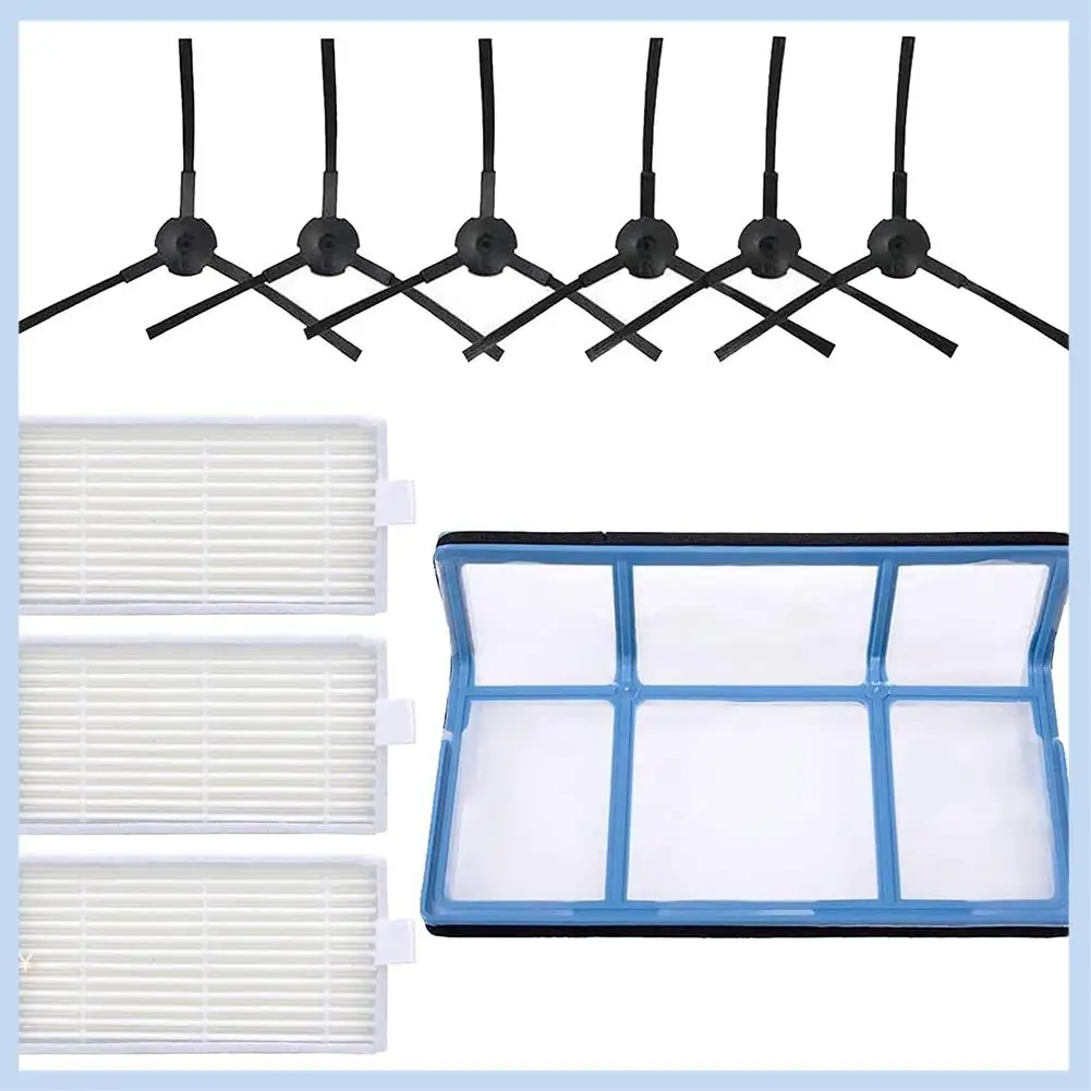 مجموعة قطع غيار فرش جانبية لمرشح EAS لـ ILIFE V3 V3S V5 V5S V5S Pro ملحقات روبوت المكنسة الكهربائية